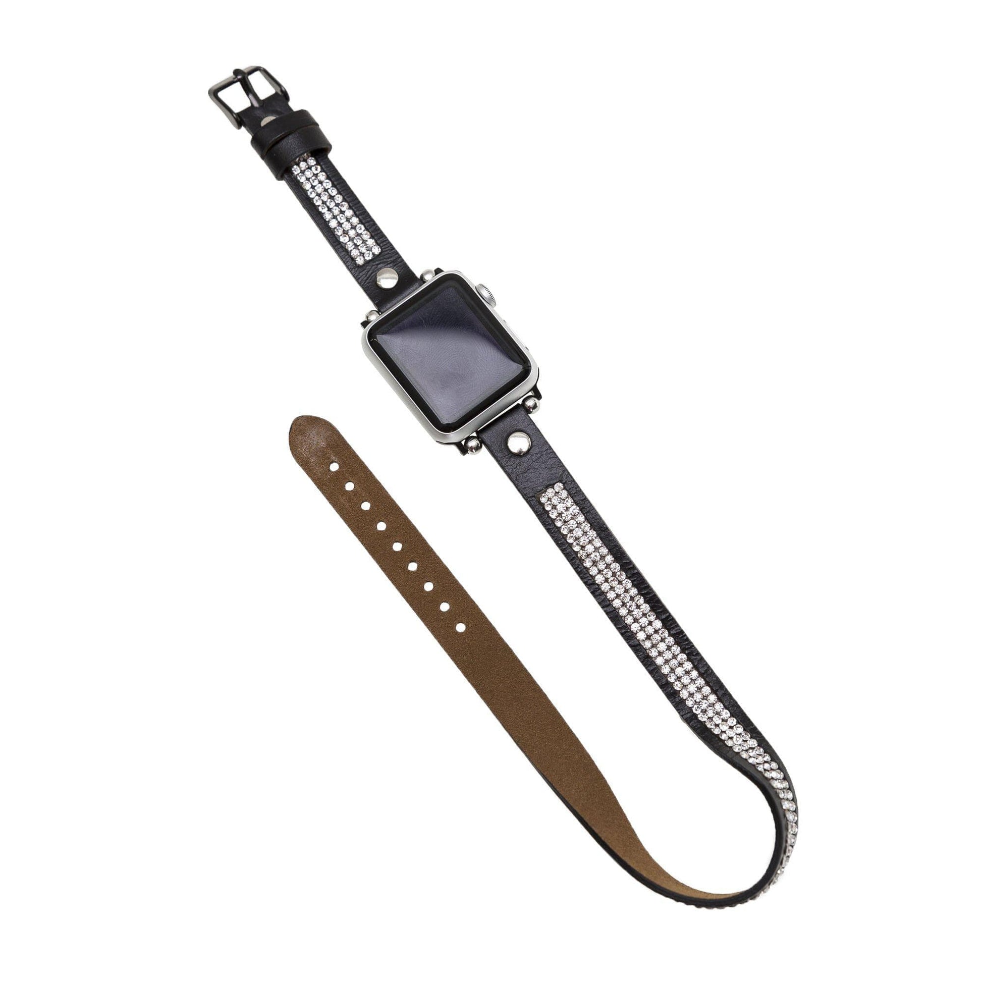 Leather Apple Watch Bands - Crystal Ferro Double Tour Style