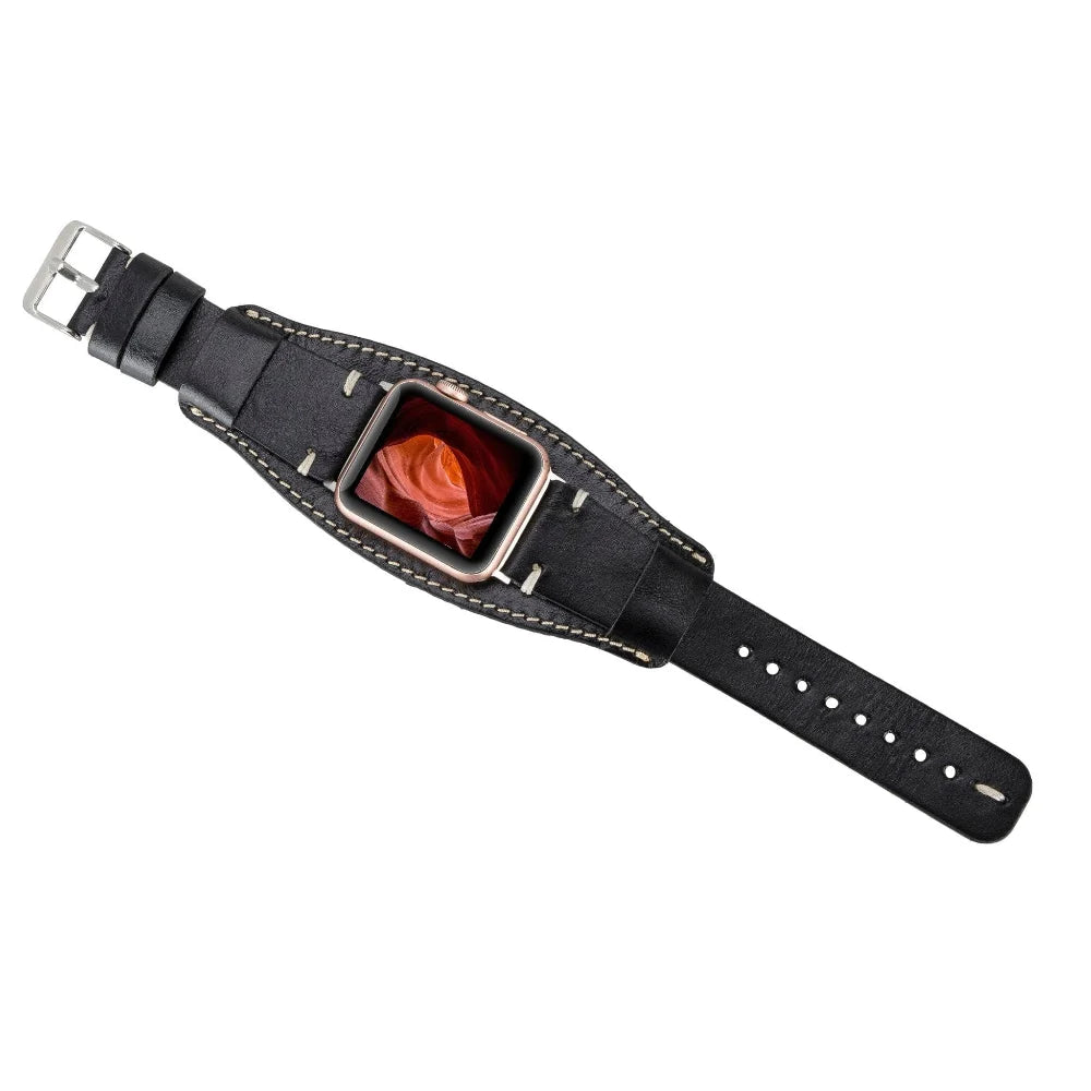Cuff Lederarmband für Apple Watch aus echtem Leder