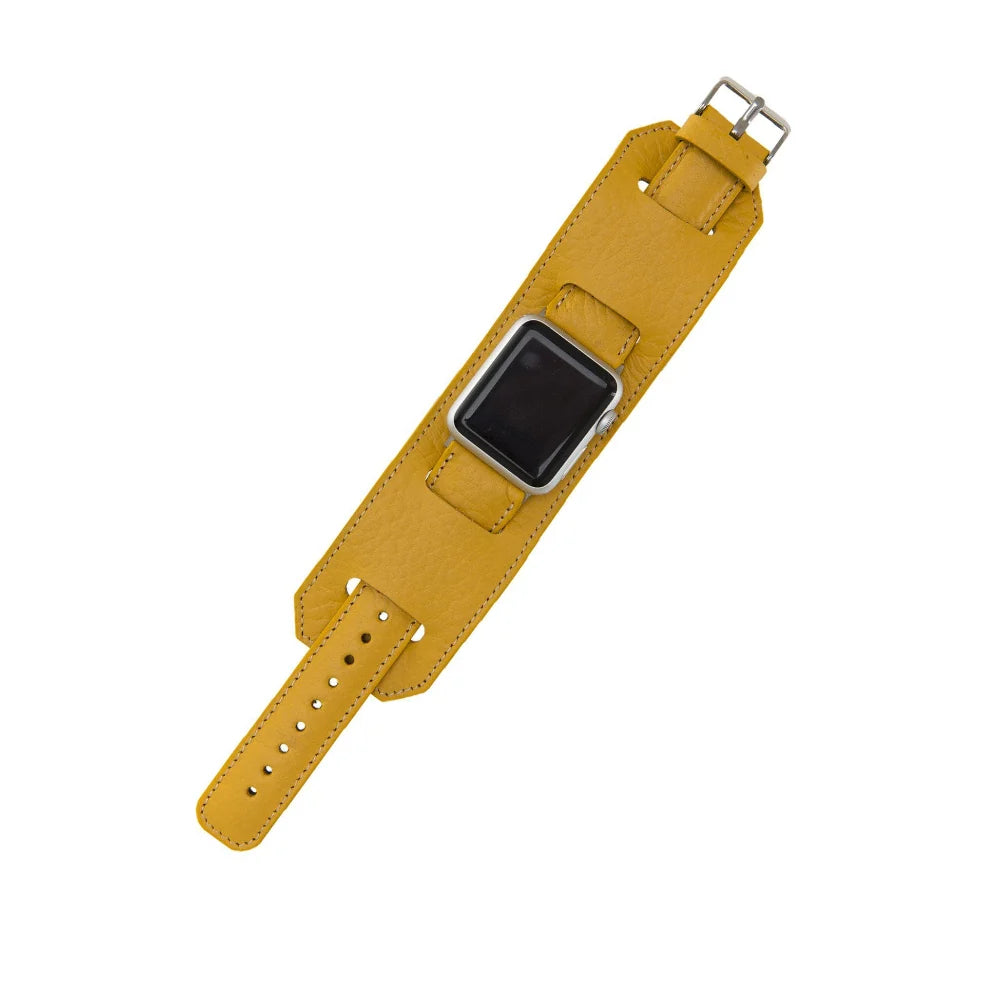 Cuff Lederarmband für Apple Watch aus echtem Leder