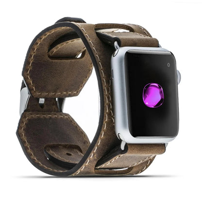 Cuff Lederarmband für Apple Watch aus echtem Leder