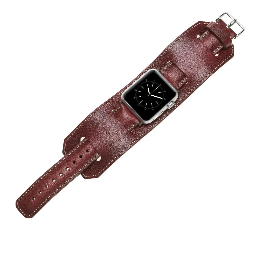Cuff Lederarmband für Apple Watch aus echtem Leder