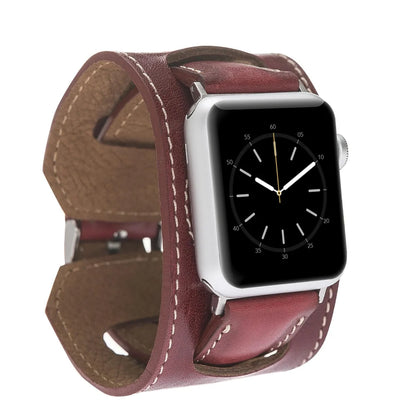 Cuff Lederarmband für Apple Watch aus echtem Leder