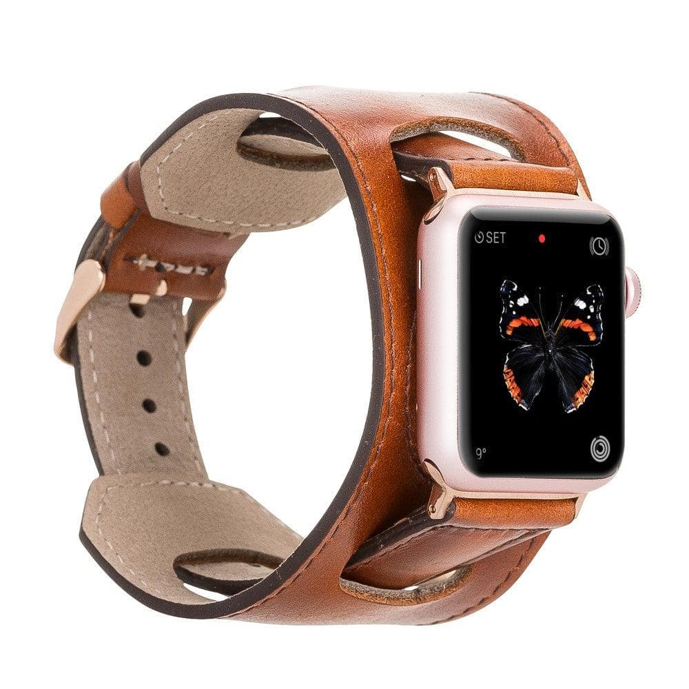 Cuff Lederarmband für Apple Watch aus echtem Leder