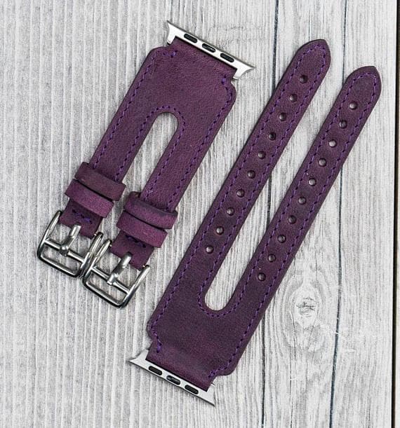 Leather Apple Watch Bands - Double Cuff DB Style G7