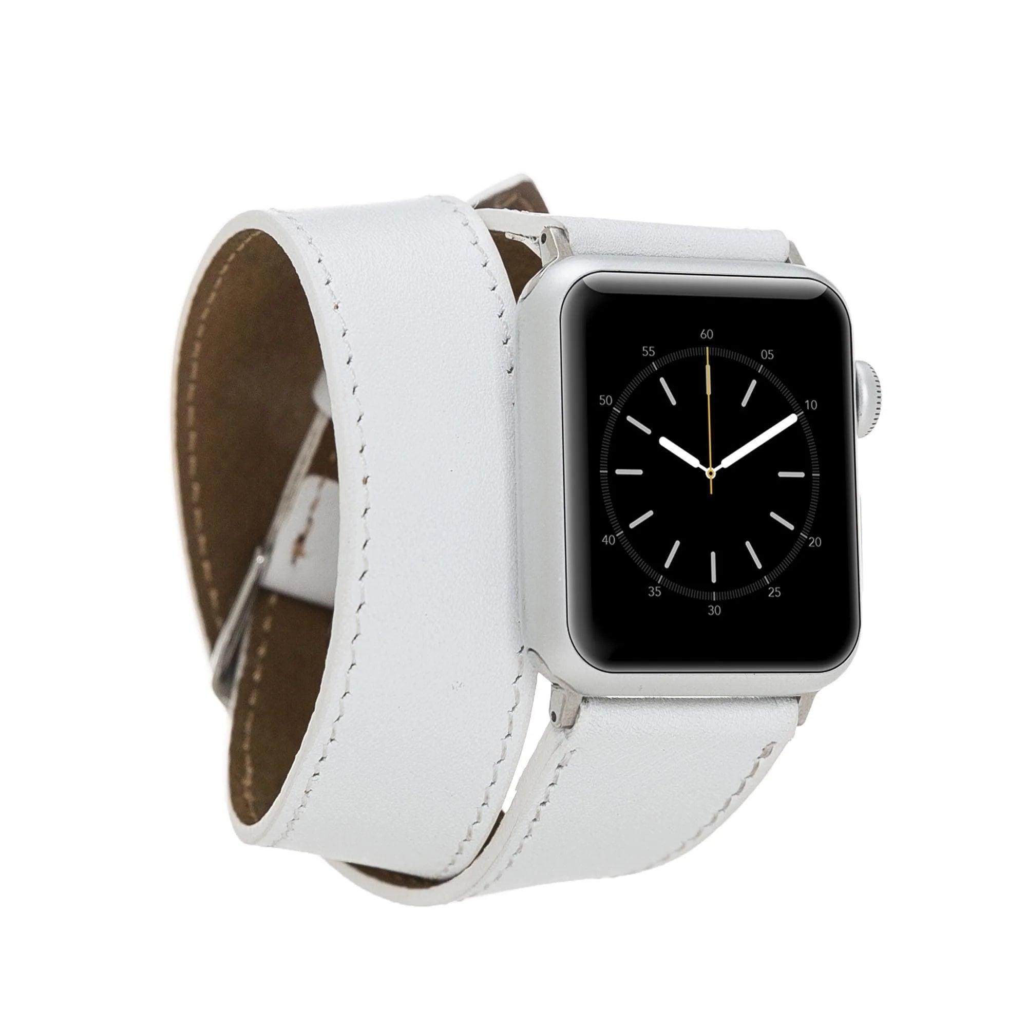 Doppel-Tour Lederarmband für Apple Watch aus echtem Leder