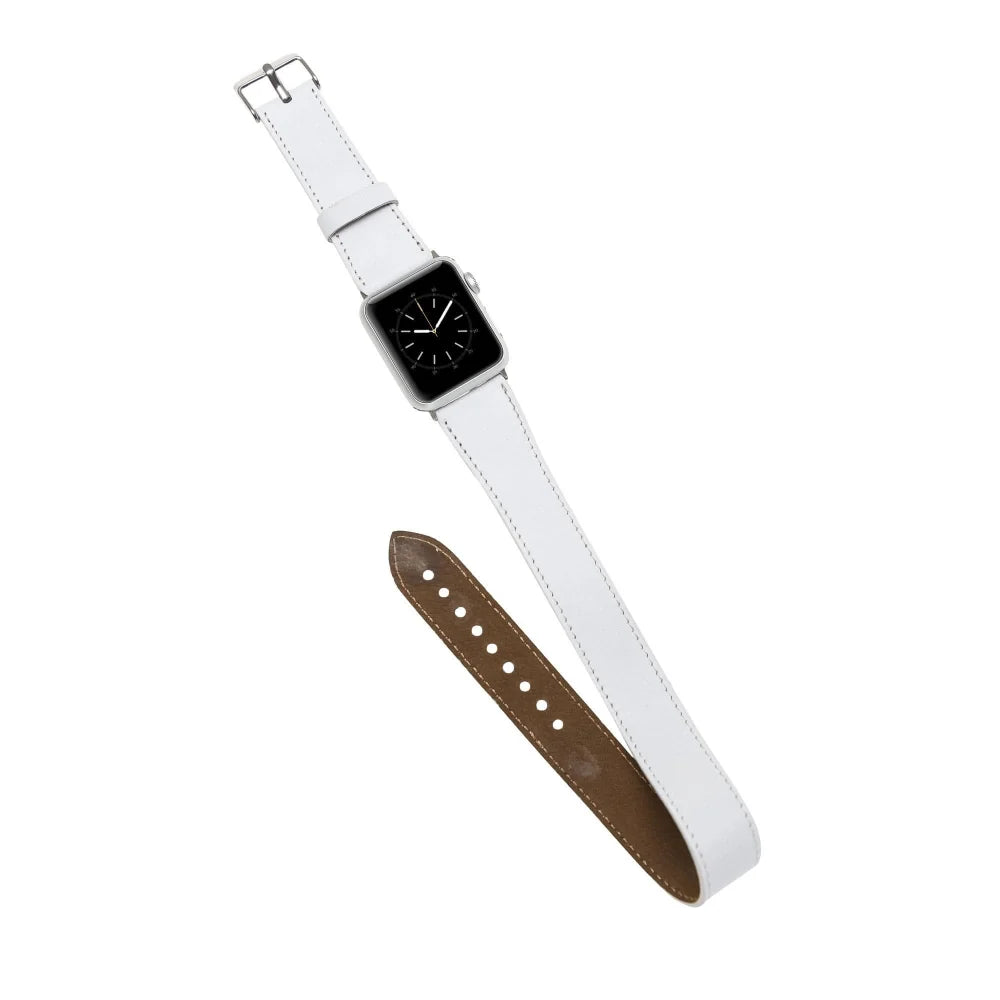 Doppel-Tour Lederarmband für Apple Watch aus echtem Leder