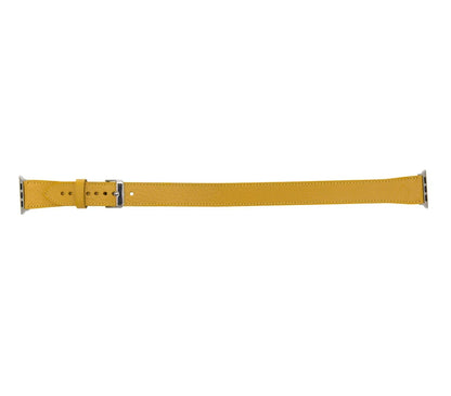 Doppel-Tour Lederarmband für Apple Watch aus echtem Leder