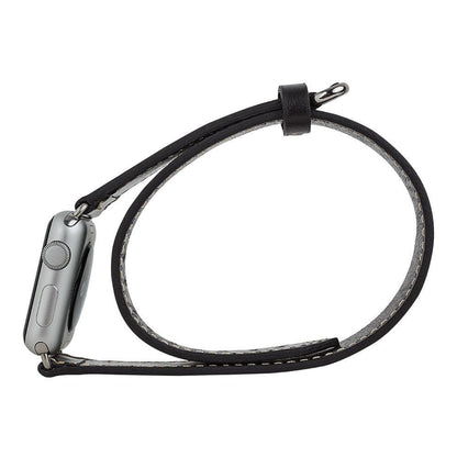Doppel-Tour Lederarmband für Apple Watch aus echtem Leder