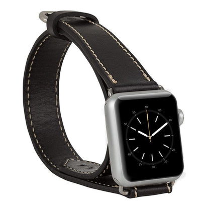 Doppel-Tour Lederarmband für Apple Watch aus echtem Leder