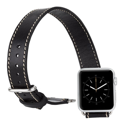 Doppel-Tour Lederarmband für Apple Watch aus echtem Leder