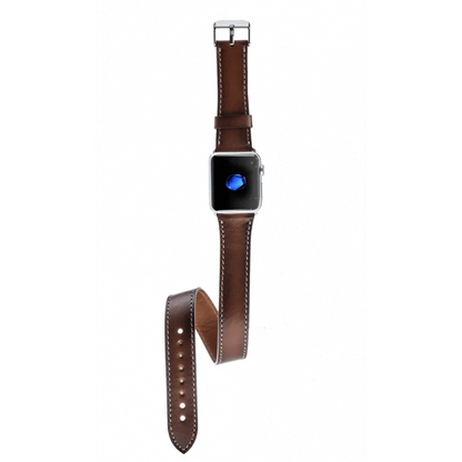 Doppel-Tour Lederarmband für Apple Watch aus echtem Leder