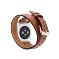 Leather Apple Watch Bands - DTS Double Tour Slim Hector Gold Trok Style