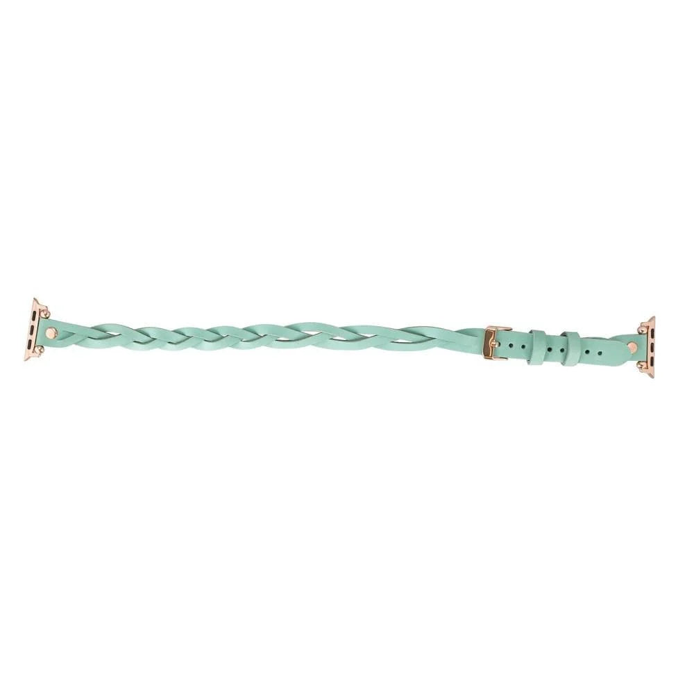 Peggy Ferro Doppel-Tour with Rose Gold Trok Lederarmband für Apple Watch aus echtem Leder