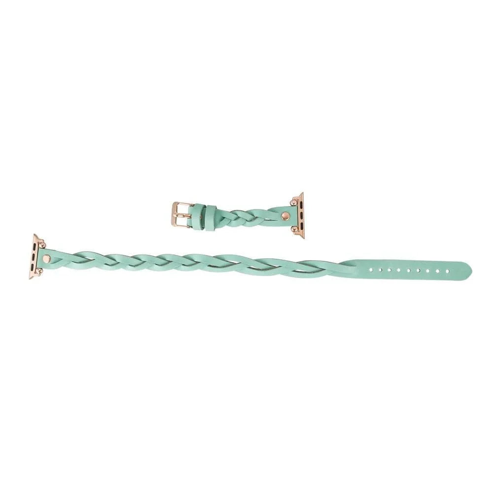 Peggy Ferro Doppel-Tour with Rose Gold Trok Lederarmband für Apple Watch aus echtem Leder
