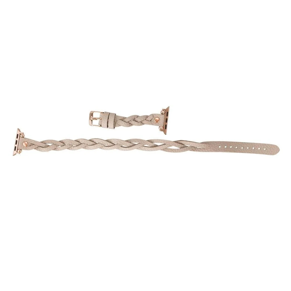 Peggy Ferro Doppel-Tour with Rose Gold Trok Lederarmband für Apple Watch aus echtem Leder