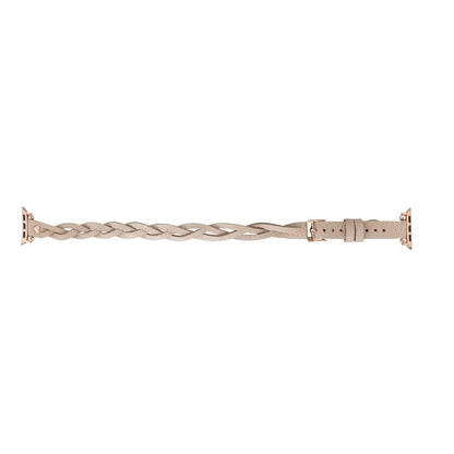 Peggy Ferro Doppel-Tour with Rose Gold Trok Lederarmband für Apple Watch aus echtem Leder in Grau