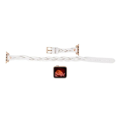Peggy Ferro Doppel-Tour with Rose Gold Trok Lederarmband für Apple Watch aus echtem Leder