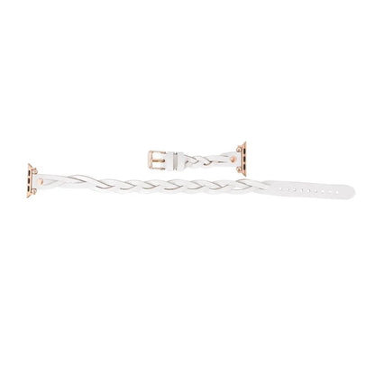 Peggy Ferro Doppel-Tour with Rose Gold Trok Lederarmband für Apple Watch aus echtem Leder
