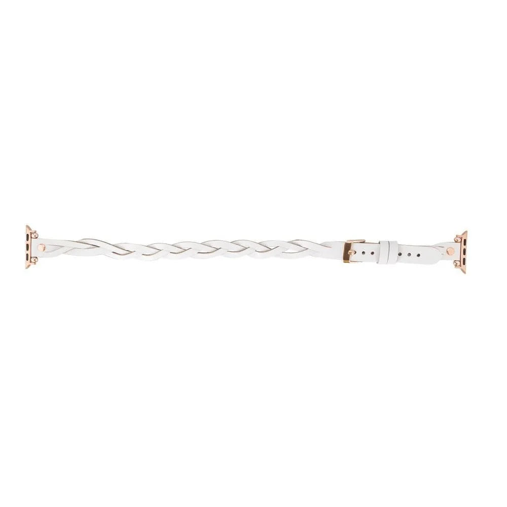 Peggy Ferro Doppel-Tour with Rose Gold Trok Lederarmband für Apple Watch aus echtem Leder