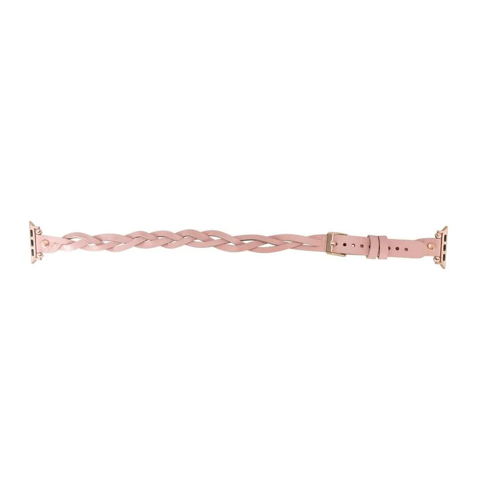 Peggy Ferro Doppel-Tour with Rose Gold Trok Lederarmband für Apple Watch aus echtem Leder