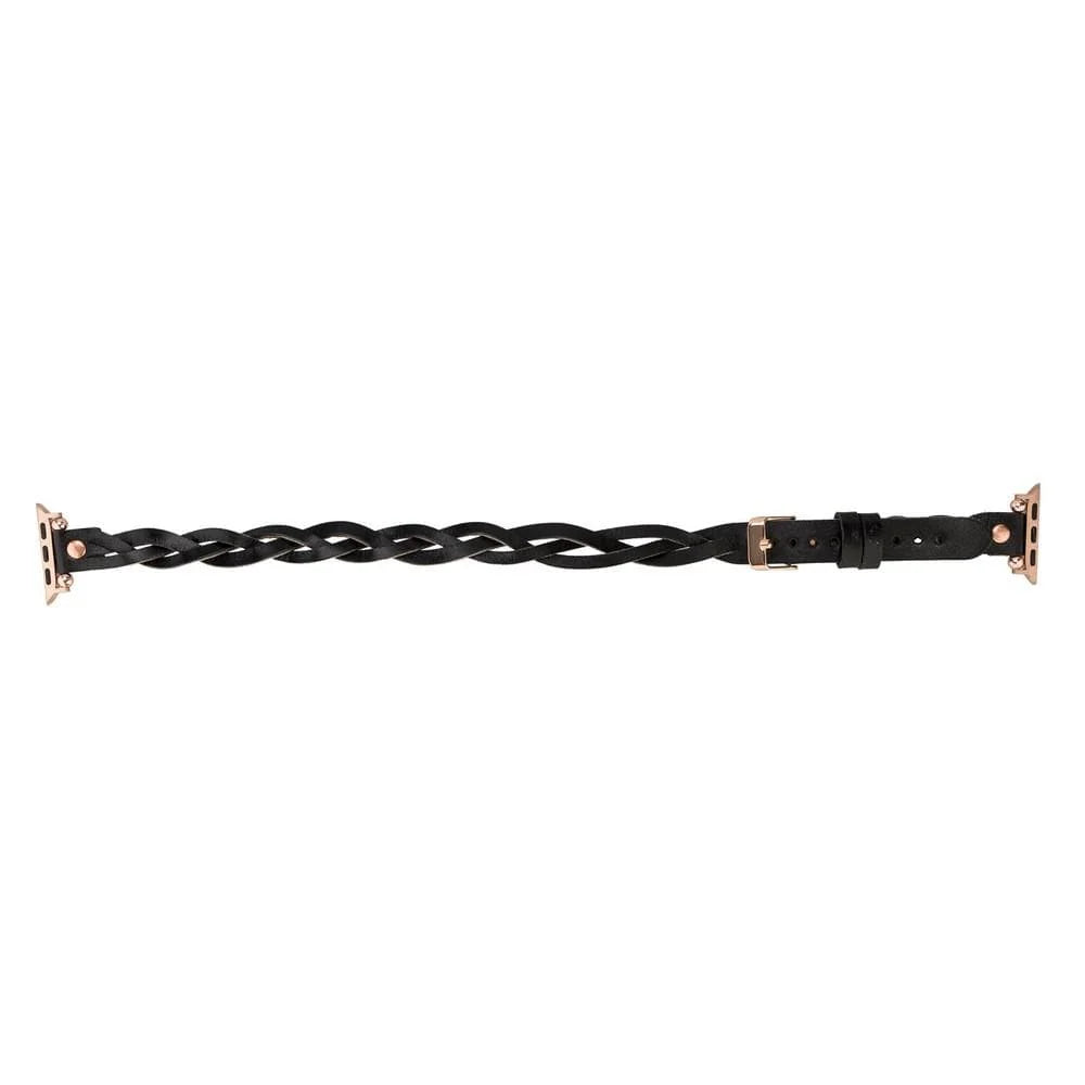Peggy Ferro Doppel-Tour with Rose Gold Trok Lederarmband für Apple Watch aus echtem Leder
