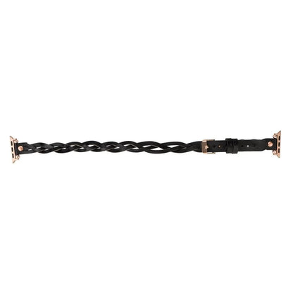 Peggy Ferro Doppel-Tour with Rose Gold Trok Lederarmband für Apple Watch aus echtem Leder