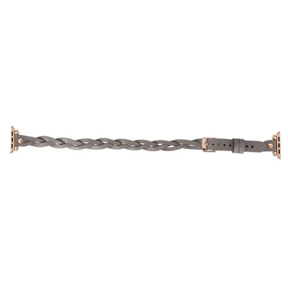 Peggy Ferro Doppel-Tour with Rose Gold Trok Lederarmband für Apple Watch aus echtem Leder