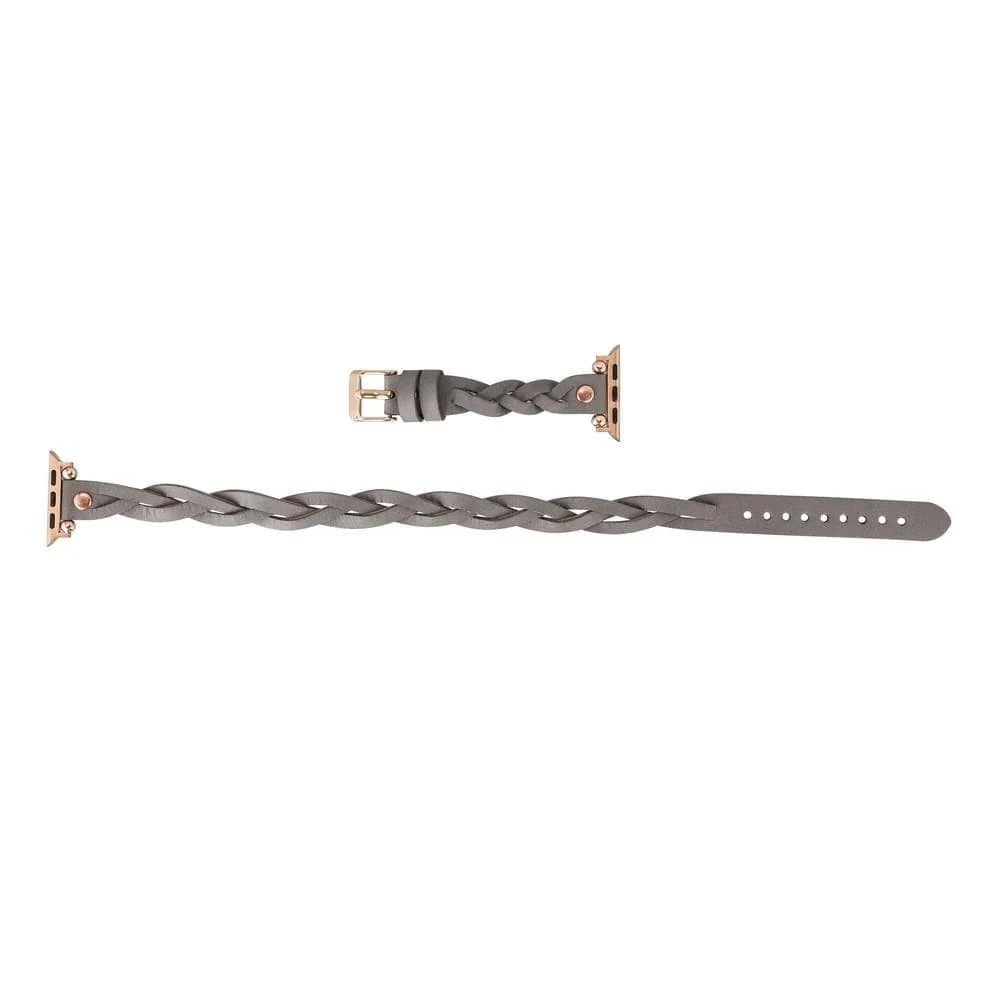Peggy Ferro Doppel-Tour with Rose Gold Trok Lederarmband für Apple Watch aus echtem Leder
