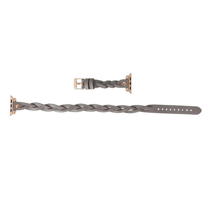 Peggy Ferro Doppel-Tour with Rose Gold Trok Lederarmband für Apple Watch aus echtem Leder