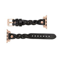 Leather Apple Watch Bands - Ferro Braided Wanda Rose Gold Trok Style