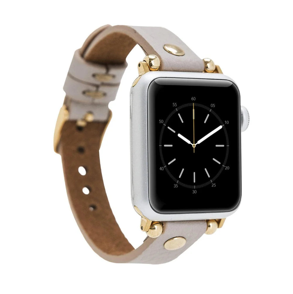 Ferro with Gold Trok Lederarmband für Apple Watch aus echtem Leder
