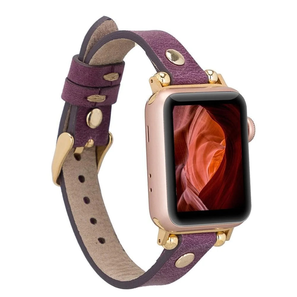 Ferro with Gold Trok Lederarmband für Apple Watch aus echtem Leder