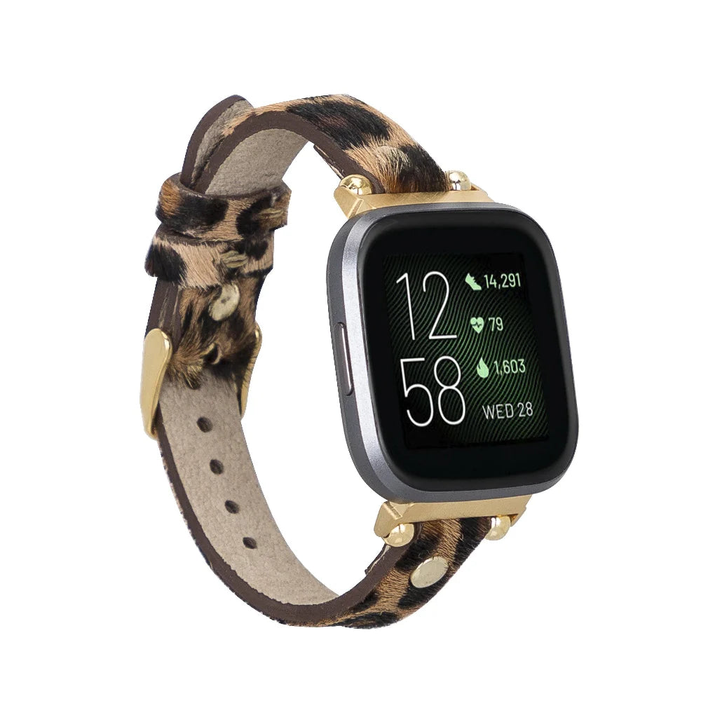 Ferro with Gold Trok Lederarmband für Apple Watch aus echtem Leder