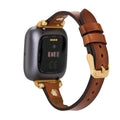 Leather Apple Watch Bands - Ferro Gold Trok Style