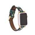 Leather Apple Watch Bands - Ferro Gold Trok Style V6