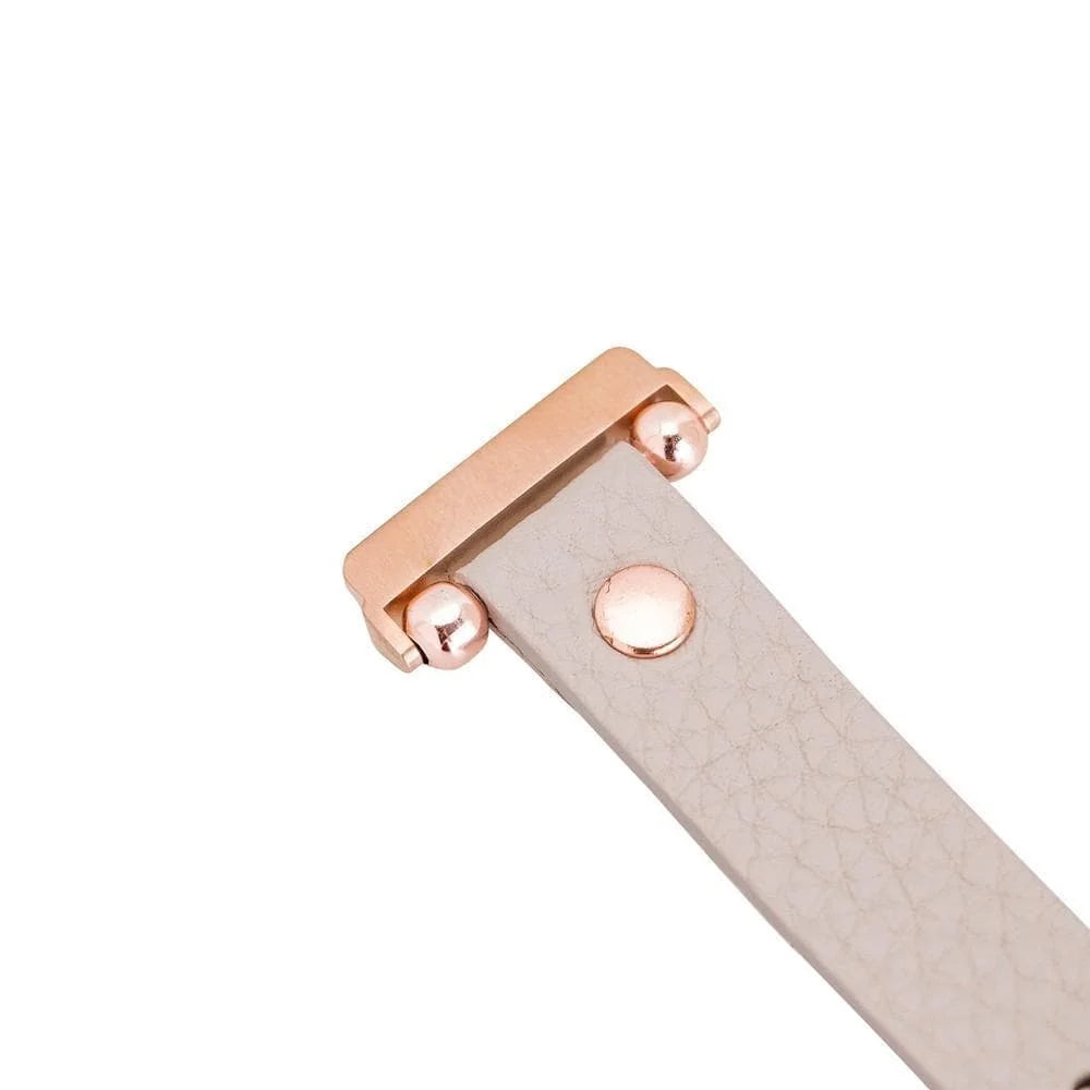 Ferro with Rose Gold Trok Lederarmband für Apple Watch aus echtem Leder