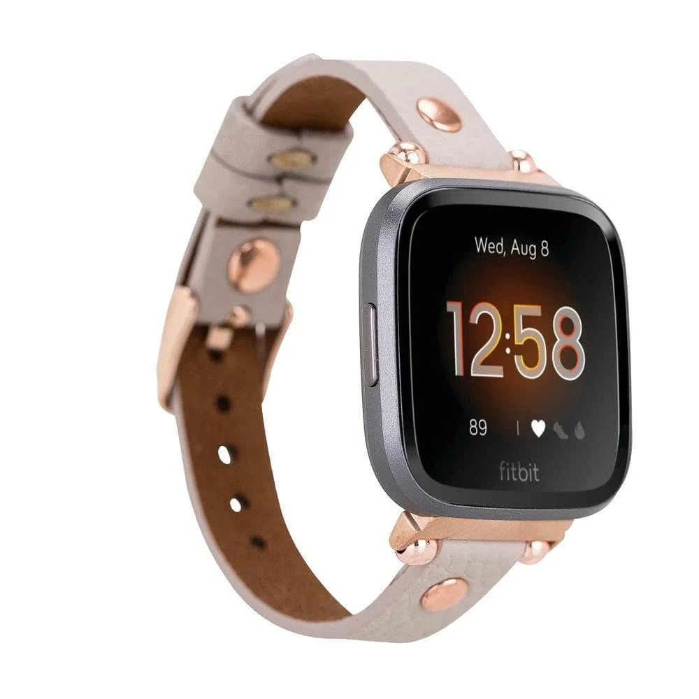 Ferro with Rose Gold Trok Lederarmband für Apple Watch aus echtem Leder