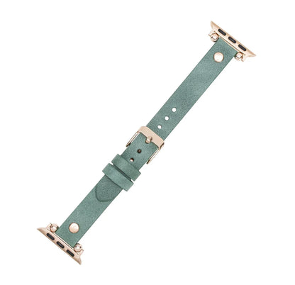 Ferro with Rose Gold Trok Lederarmband für Apple Watch aus echtem Leder