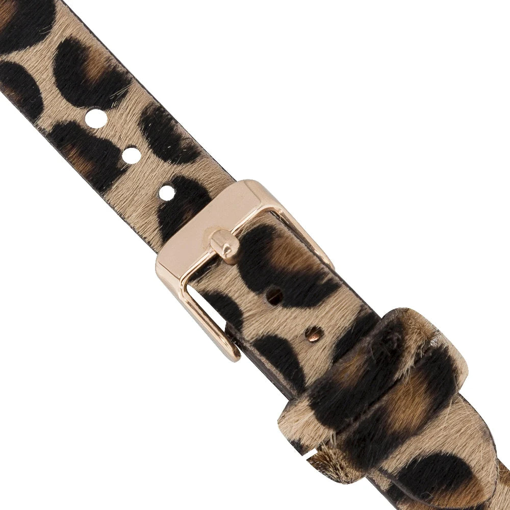 Ferro with Rose Gold Trok Lederarmband für Apple Watch aus echtem Leder