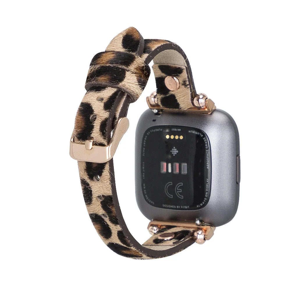 Ferro with Rose Gold Trok Lederarmband für Apple Watch aus echtem Leder