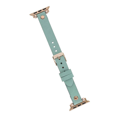 Ferro with Rose Gold Trok Lederarmband für Apple Watch aus echtem Leder