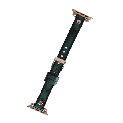 Ferro with Rose Gold Trok Lederarmband für Apple Watch aus echtem Leder