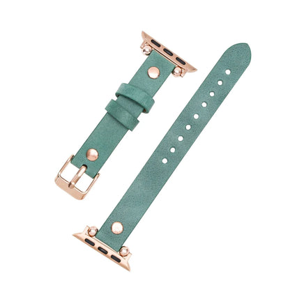 Ferro with Rose Gold Trok Lederarmband für Apple Watch aus echtem Leder