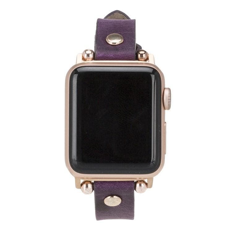 Ferro with Rose Gold Trok Lederarmband für Apple Watch aus echtem Leder