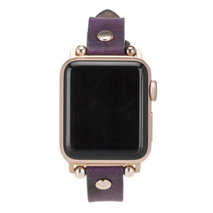Ferro with Rose Gold Trok Lederarmband für Apple Watch aus echtem Leder