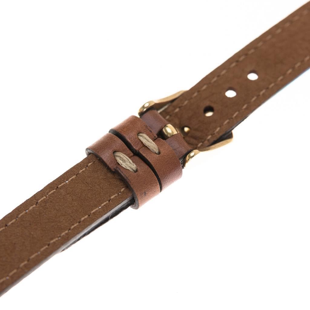 Leather Apple Watch Bands - Ferro Seamy Style NU3 Beyaz Dikişli