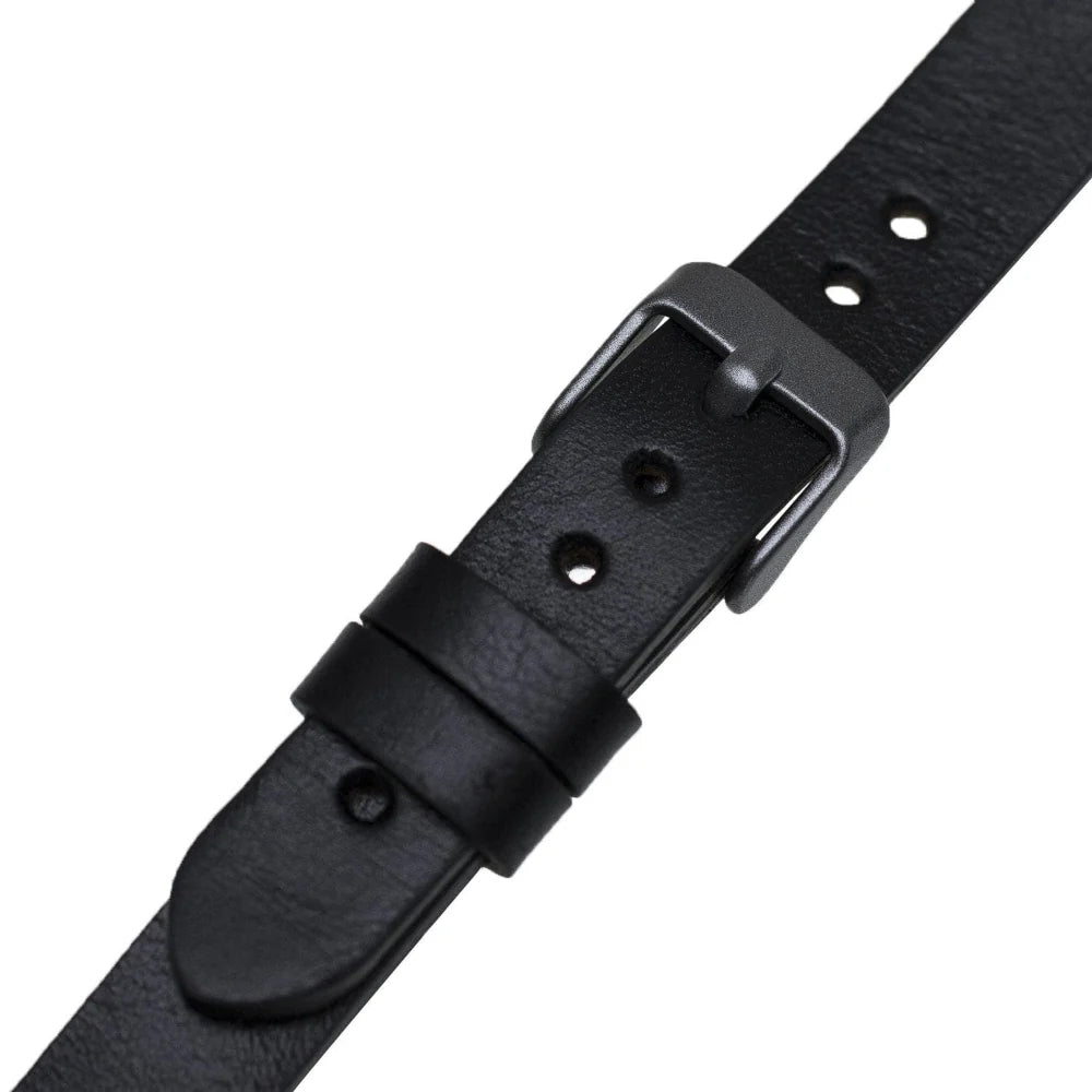 Ferro with Silver Trok Lederarmband für Apple Watch aus echtem Leder in Silber