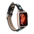 Leather Apple Watch Bands - Ferro Solitare Diamond Style RST1