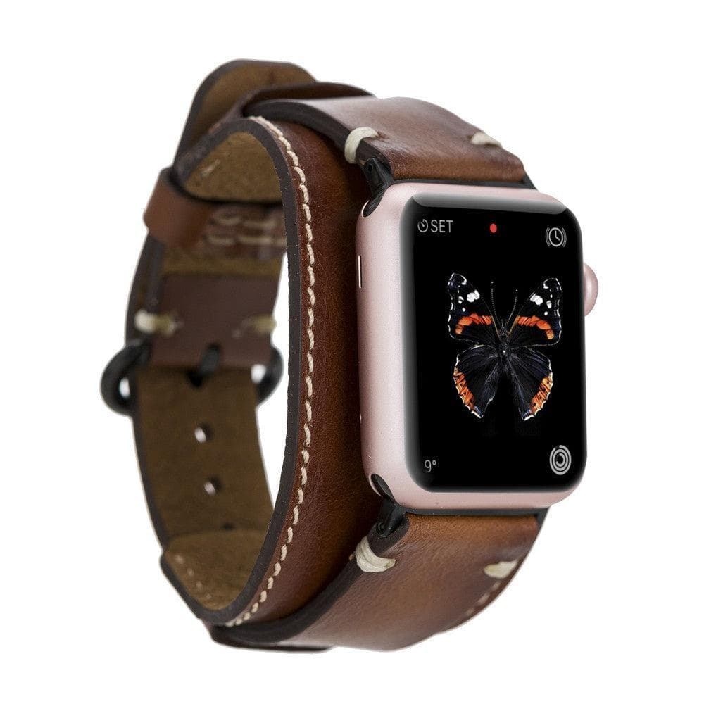 Pulsar Cuff Lederarmband für Apple Watch aus echtem Leder