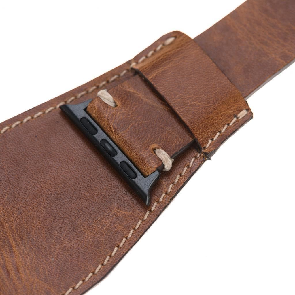 Pulsar Cuff Lederarmband für Apple Watch aus echtem Leder
